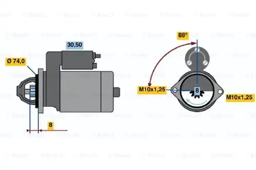 стартер BOSCH 0 986 014 541