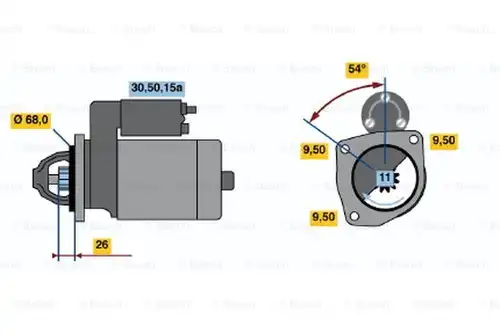 стартер BOSCH 0 986 014 570