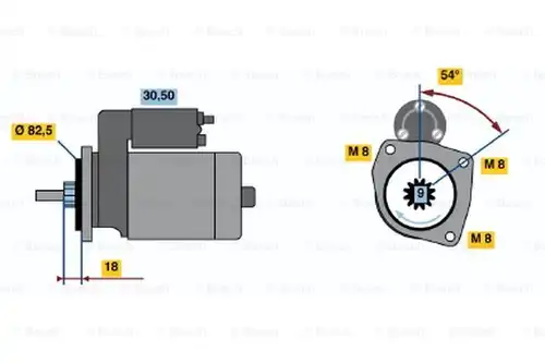 стартер BOSCH 0 986 014 580