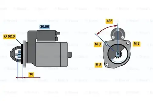 стартер BOSCH 0 986 014 710