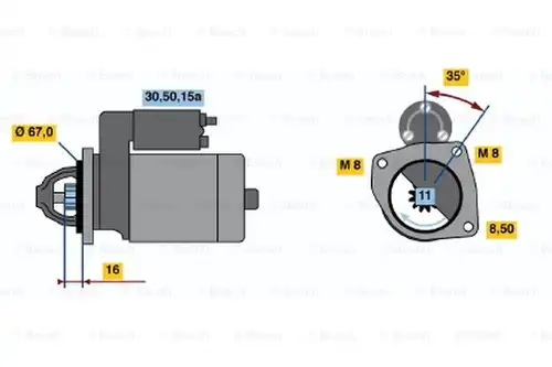 стартер BOSCH 0 986 014 800