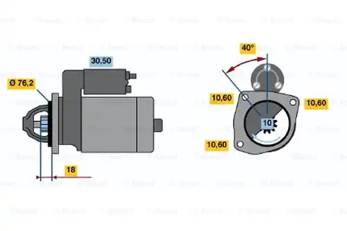 стартер BOSCH 0 986 015 190