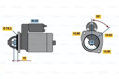 стартер BOSCH 0 986 015 200