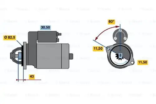 стартер BOSCH 0 986 015 481