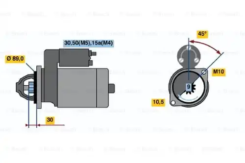 стартер BOSCH 0 986 015 740