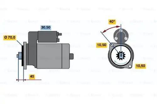 стартер BOSCH 0 986 015 751