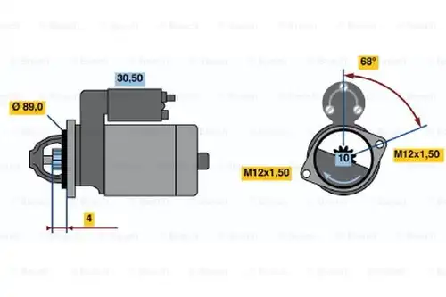 стартер BOSCH 0 986 015 991