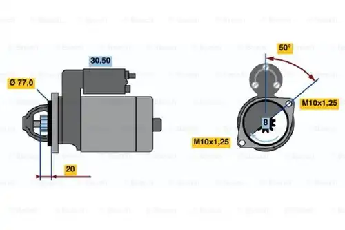 стартер BOSCH 0 986 016 001