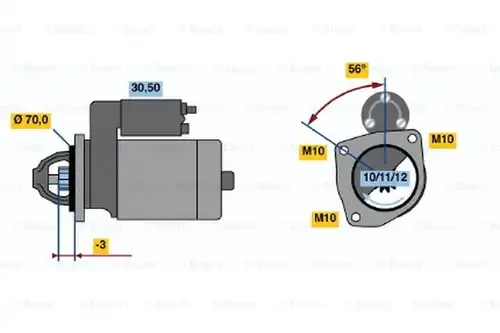 стартер BOSCH 0 986 016 141