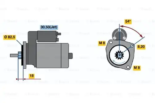 стартер BOSCH 0 986 016 320