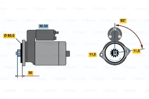 стартер BOSCH 0 986 016 431