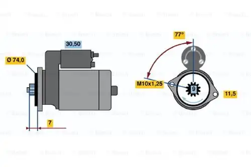 стартер BOSCH 0 986 016 441