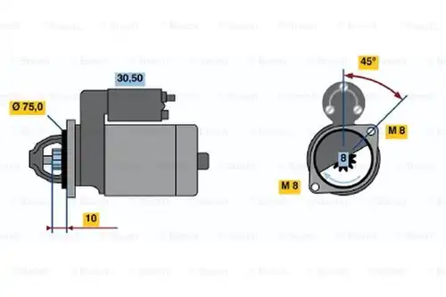 стартер BOSCH 0 986 016 451