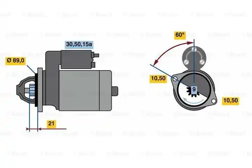 стартер BOSCH 0 986 016 560