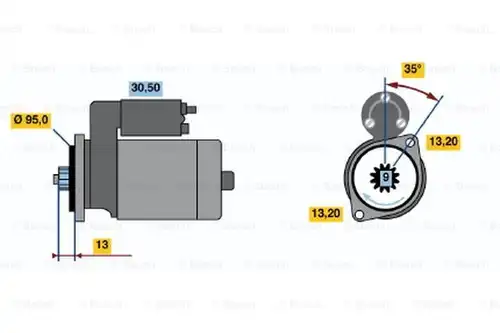 стартер BOSCH 0 986 016 681