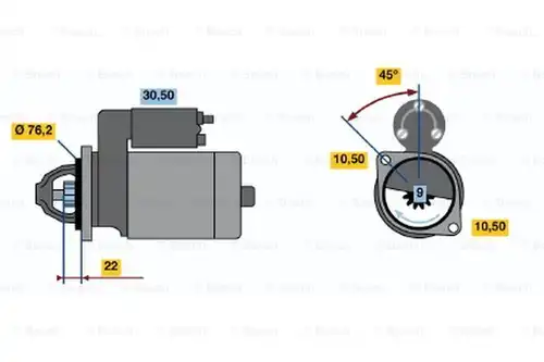 стартер BOSCH 0 986 016 860