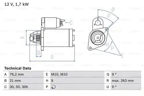 стартер BOSCH 0 986 016 920