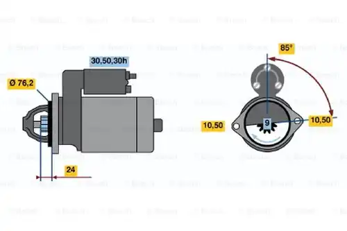 стартер BOSCH 0 986 017 150