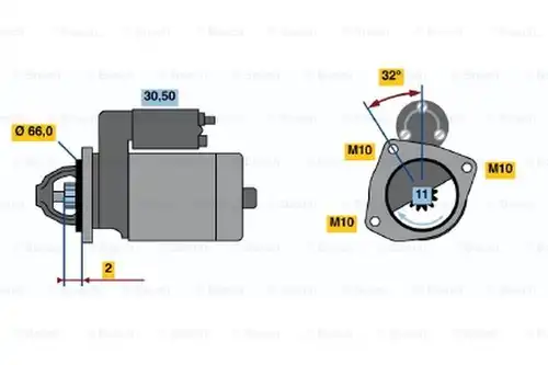 стартер BOSCH 0 986 017 391