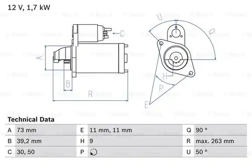 стартер BOSCH 0 986 017 440