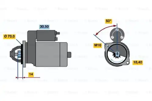 стартер BOSCH 0 986 017 551