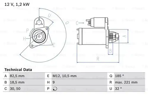 стартер BOSCH 0 986 017 920