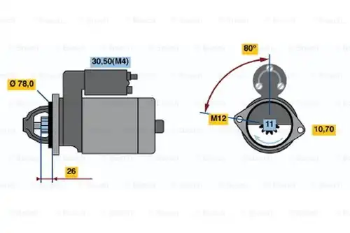 стартер BOSCH 0 986 018 331