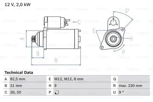 стартер BOSCH 0 986 018 380