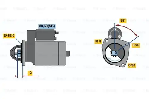 стартер BOSCH 0 986 018 521