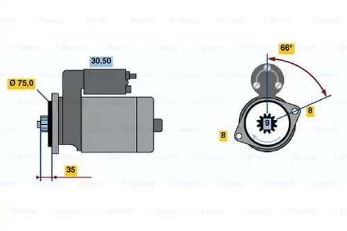 стартер BOSCH 0 986 018 551