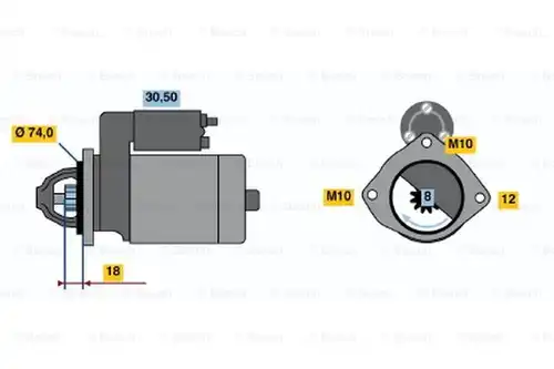 стартер BOSCH 0 986 018 721