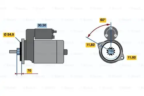 стартер BOSCH 0 986 018 761