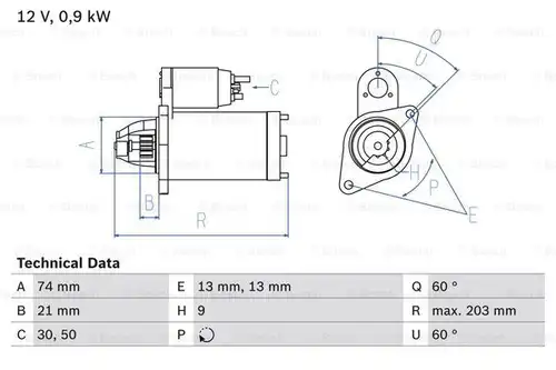 стартер BOSCH 0 986 018 840