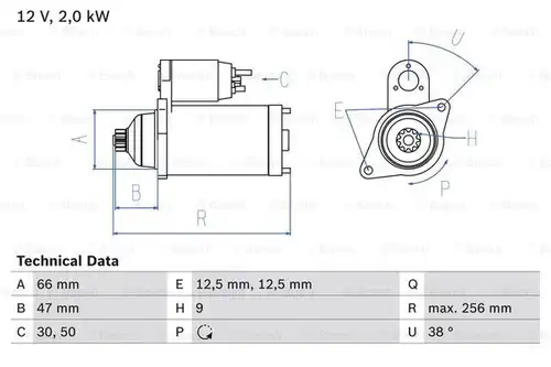 стартер BOSCH 0 986 018 930