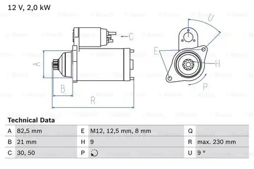 стартер BOSCH 0 986 018 940