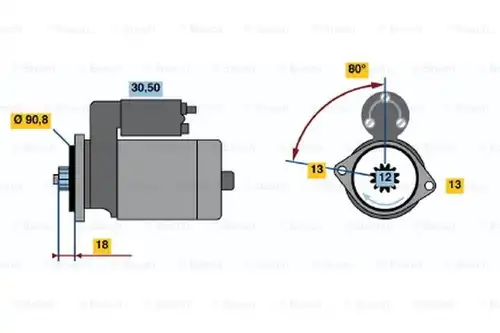 стартер BOSCH 0 986 019 171