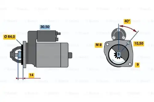 стартер BOSCH 0 986 019 291