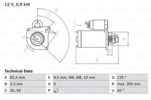 стартер BOSCH 0 986 019 311