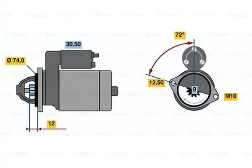 стартер BOSCH 0 986 019 370