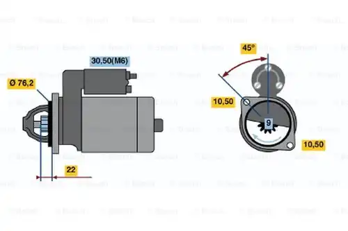 стартер BOSCH 0 986 019 970