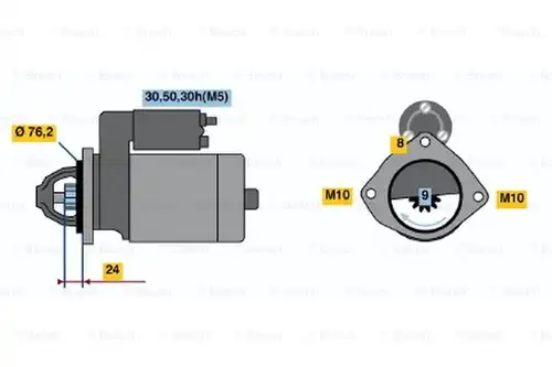 стартер BOSCH 0 986 019 980