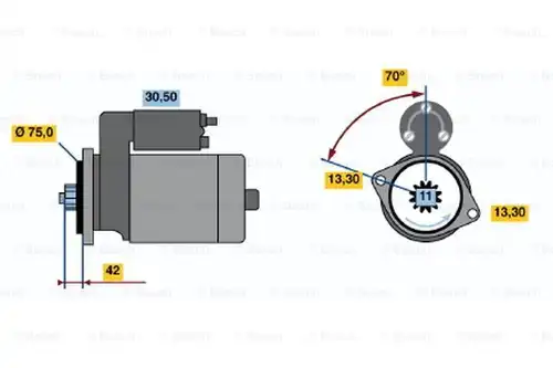 стартер BOSCH 0 986 020 031