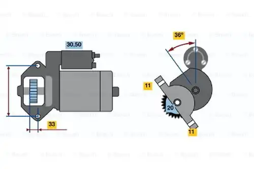 стартер BOSCH 0 986 020 511