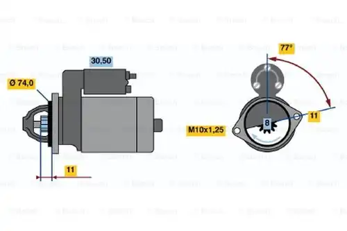 стартер BOSCH 0 986 020 531