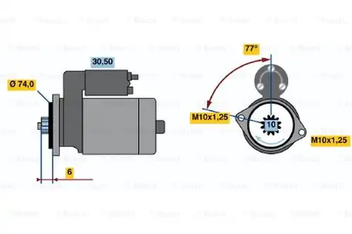 стартер BOSCH 0 986 020 581