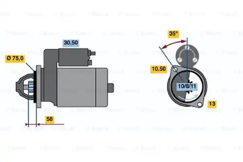 стартер BOSCH 0 986 020 691