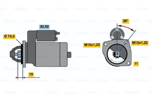 стартер BOSCH 0 986 020 731