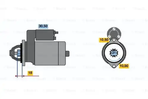 стартер BOSCH 0 986 020 741