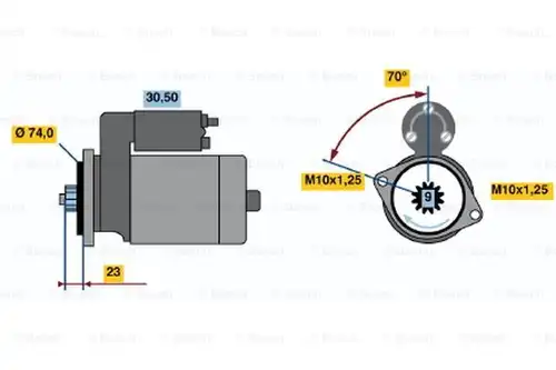 стартер BOSCH 0 986 020 771