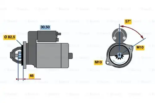 стартер BOSCH 0 986 020 821